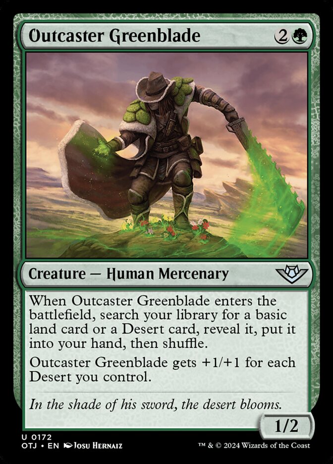 Outcaster Greenblade - Outlaws of Thunder Junction