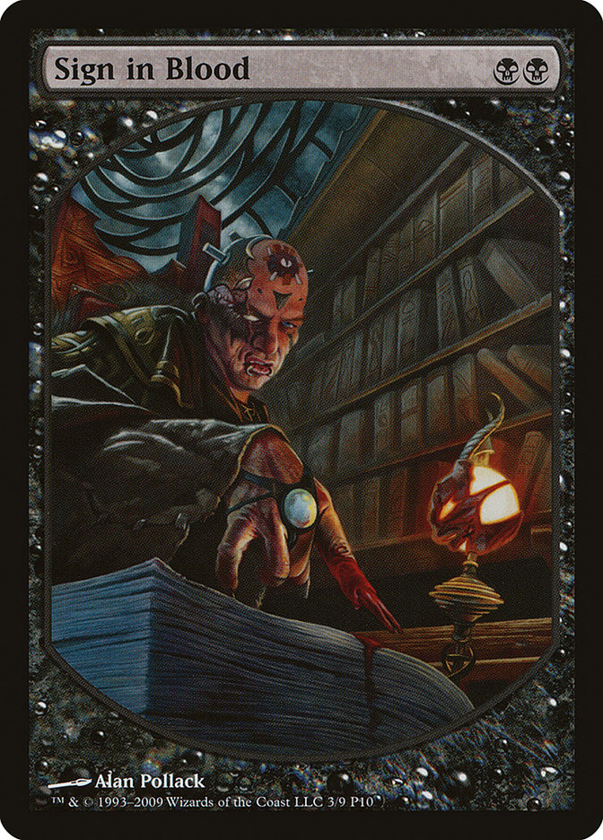 Sign in Blood - MTG Card versions