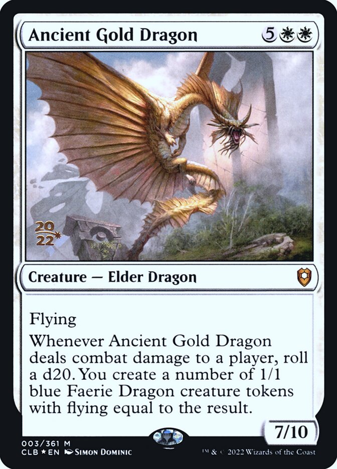 Ancient Gold Dragon - MTG Card versions