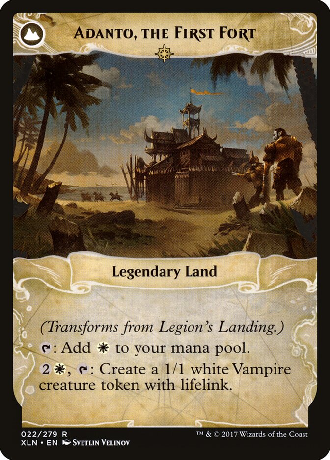 Legion's Landing // Adanto, the First Fort - MTG Card versions
