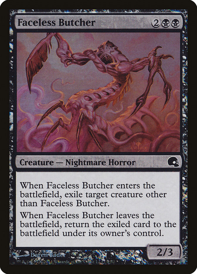 Faceless Butcher - MTG Card versions