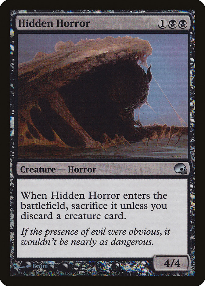 Hidden Horror - MTG Card versions