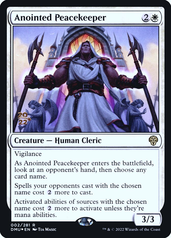 Anointed Peacekeeper - MTG Card versions