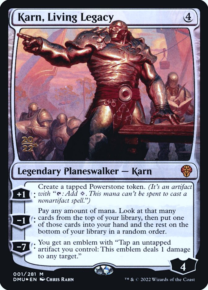 Karn, Living Legacy - MTG Card versions