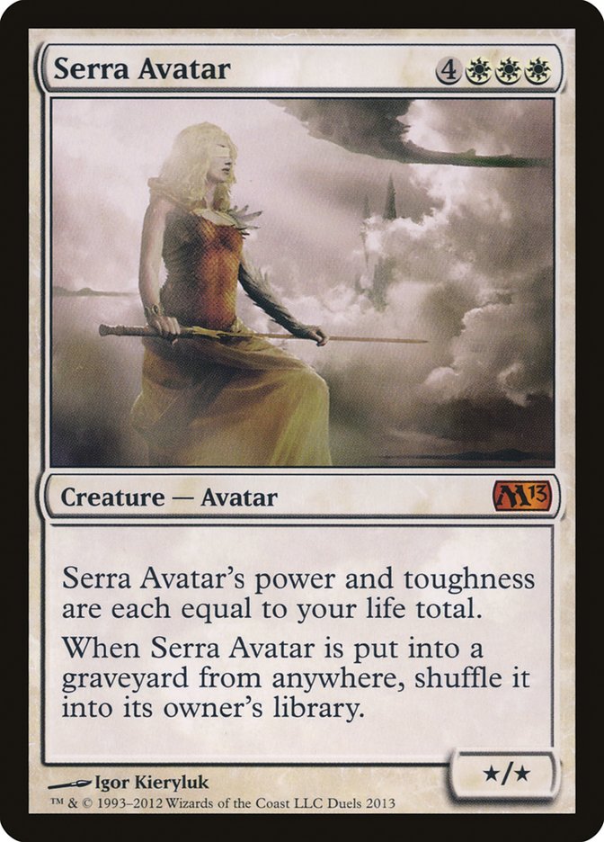 Serra Avatar - MTG Card versions