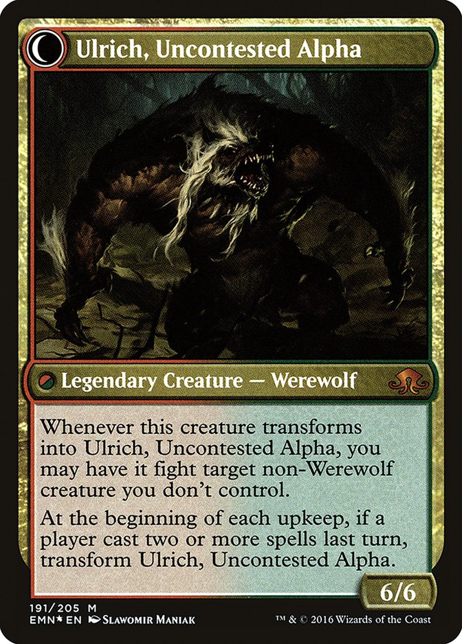 Ulrich of the Krallenhorde // Ulrich, Uncontested Alpha - Eldritch Moon Promos (PEMN)