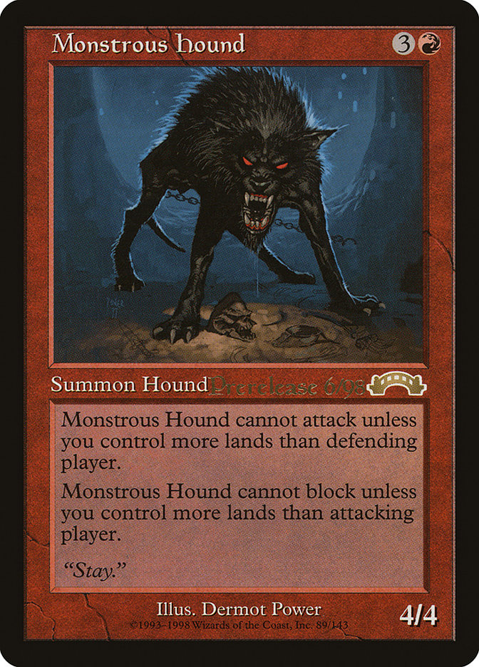 Monstrous Hound - MTG Card versions