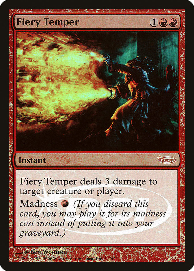 Fiery Temper - MTG Card versions