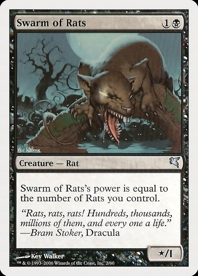 Swarm of Rats - MTG Card versions