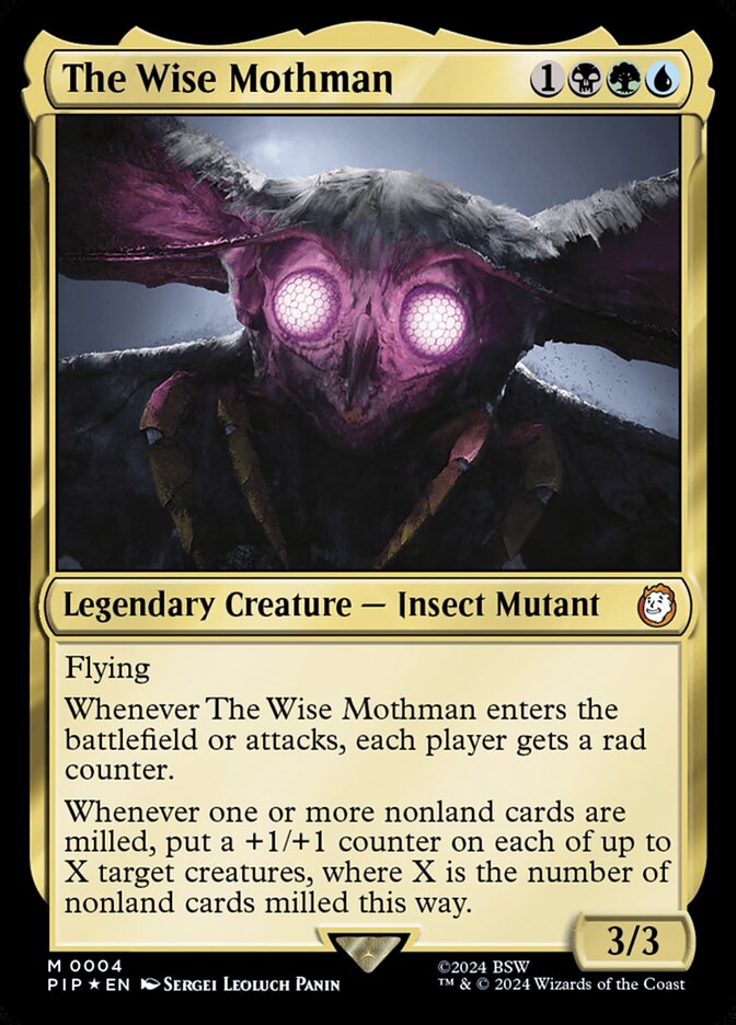 The Wise Mothman - MTG Card versions