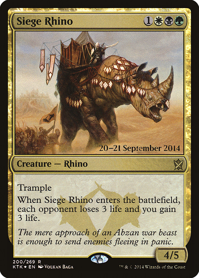 Siege Rhino - Khans of Tarkir Promos (PKTK)