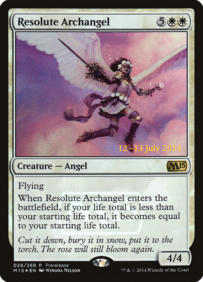 Resolute Archangel - MTG Card versions