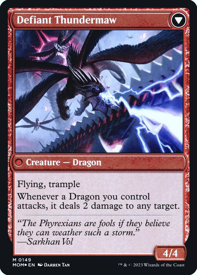 Invasion of Tarkir // Defiant Thundermaw - March of the Machine Promos (PMOM)