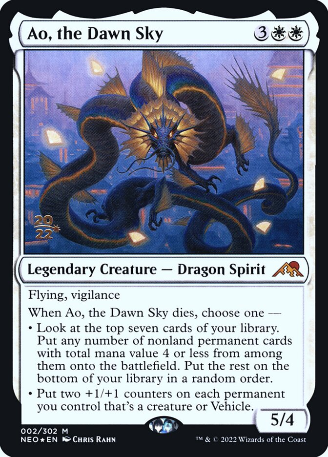 Ao, the Dawn Sky - MTG Card versions