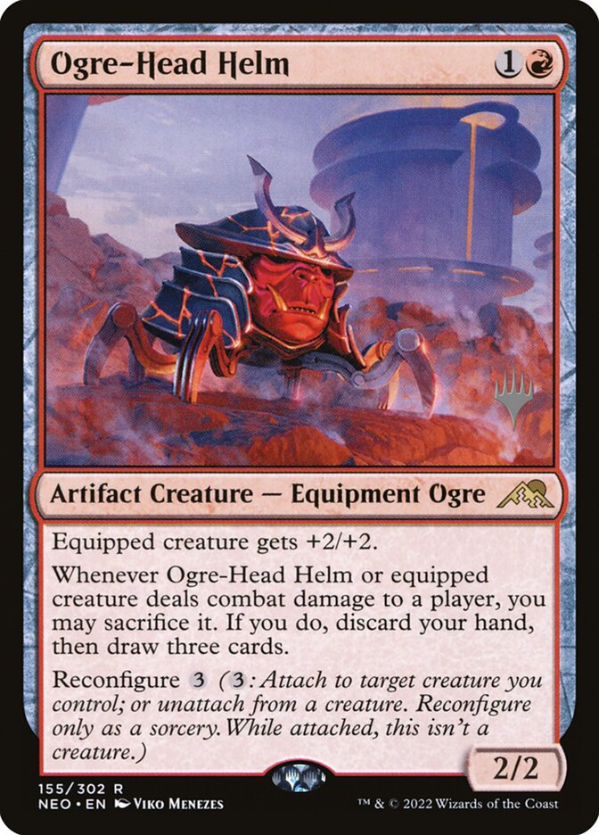 Ogre-Head Helm - Kamigawa: Neon Dynasty Promos (PNEO)