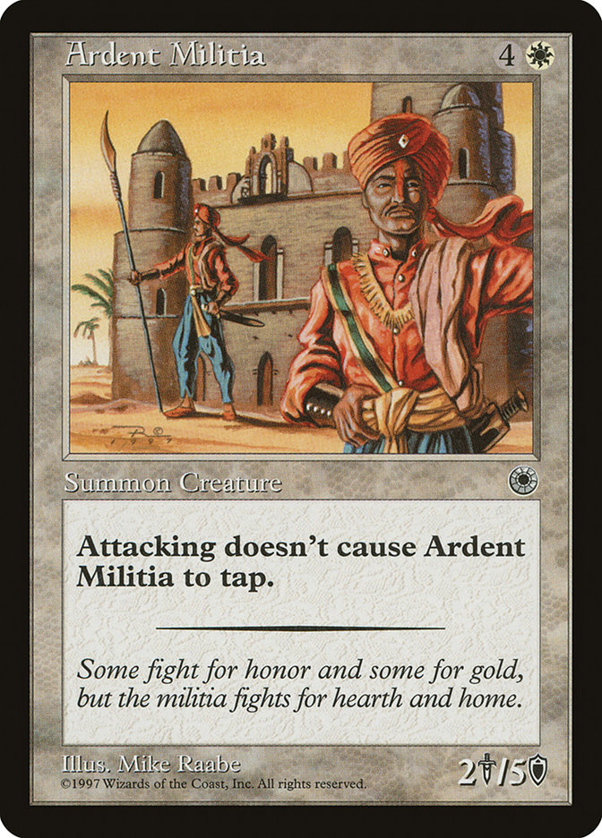 Ardent Militia - MTG Card versions
