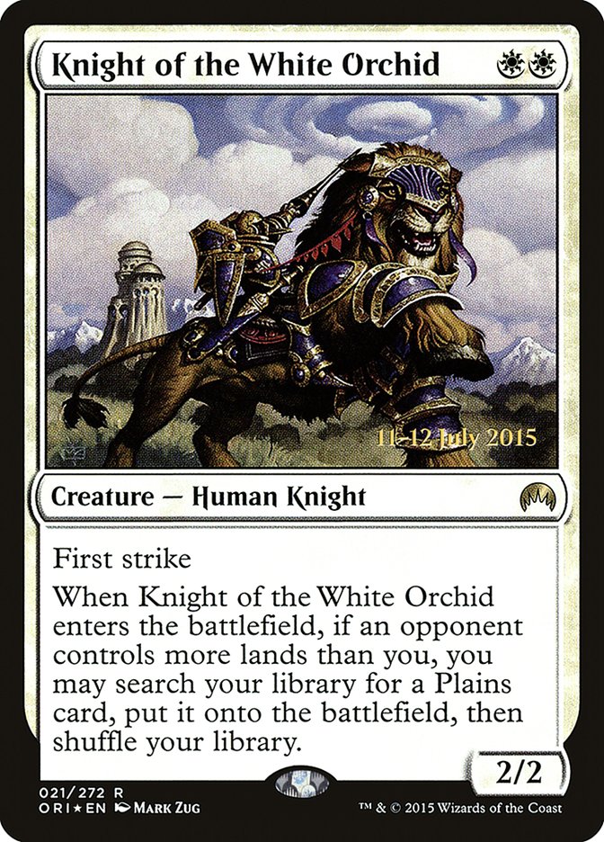 Knight of the White Orchid - MTG Card versions