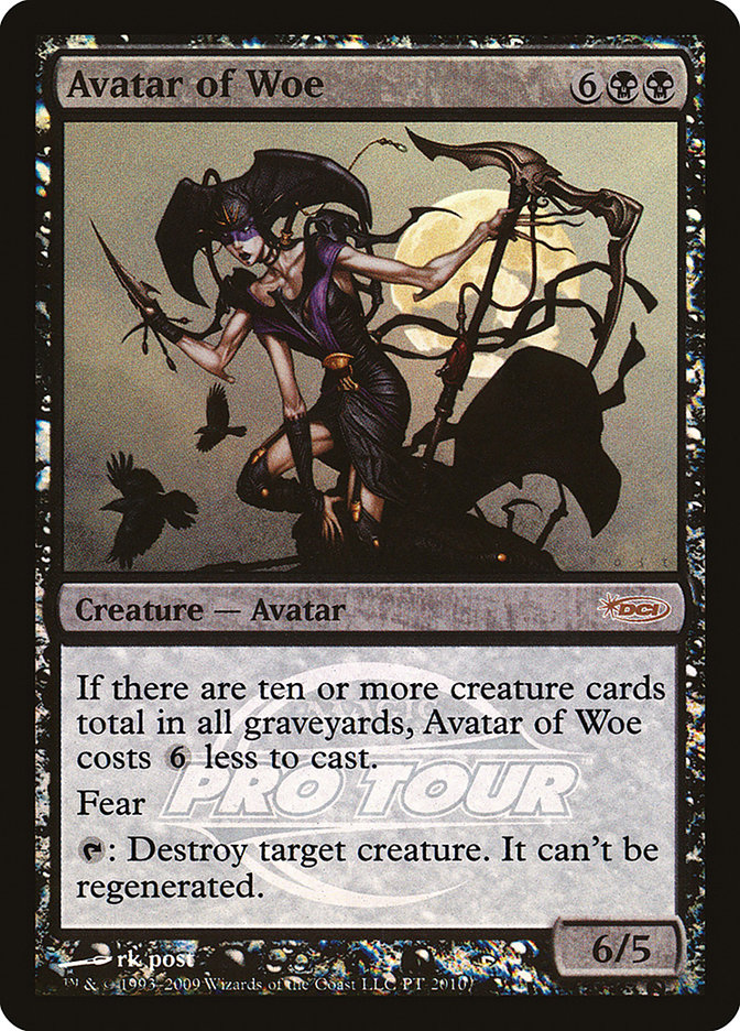 Avatar of Woe - MTG Card versions