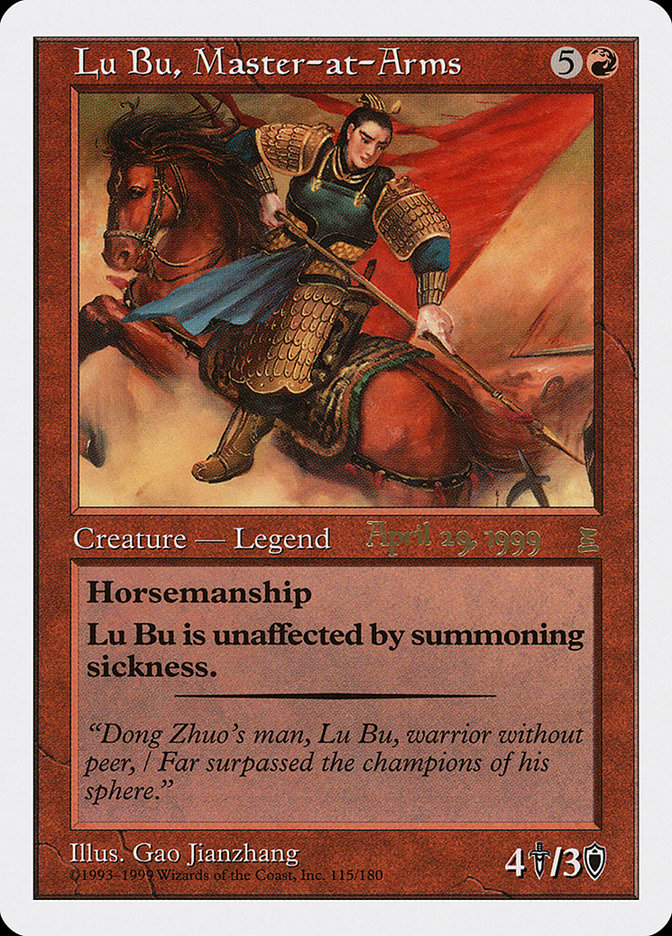 Lu Bu, Master-at-Arms - MTG Card versions