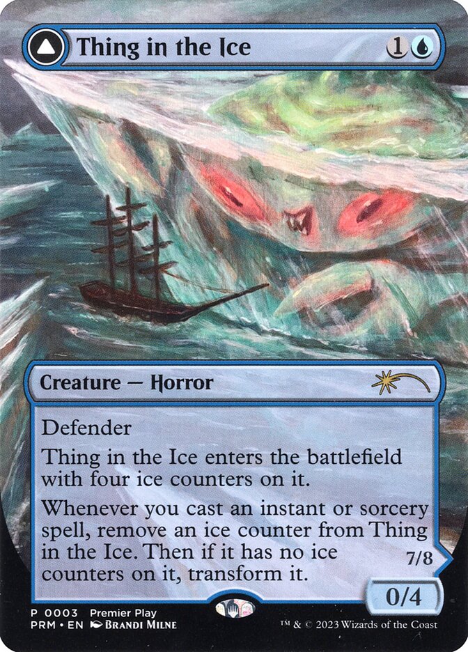 Thing in the Ice // Awoken Horror - MTG Card versions