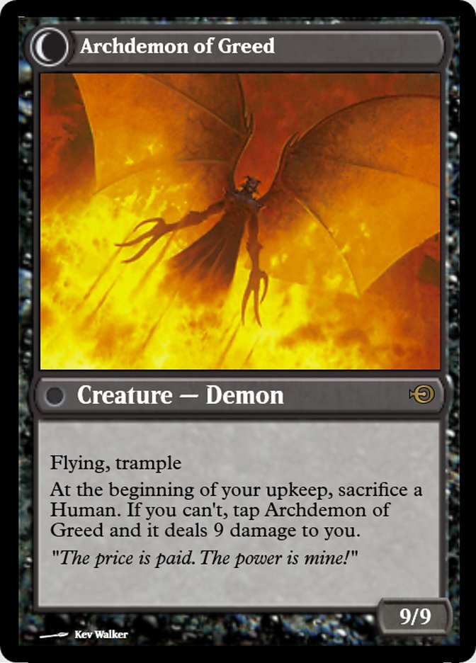Ravenous Demon // Archdemon of Greed