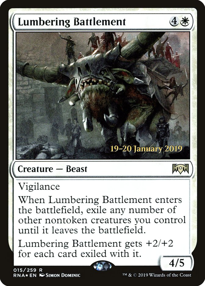 Lumbering Battlement - MTG Card versions