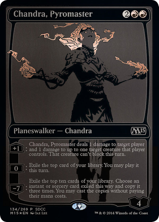 Chandra, Pyromaster - MTG Card versions