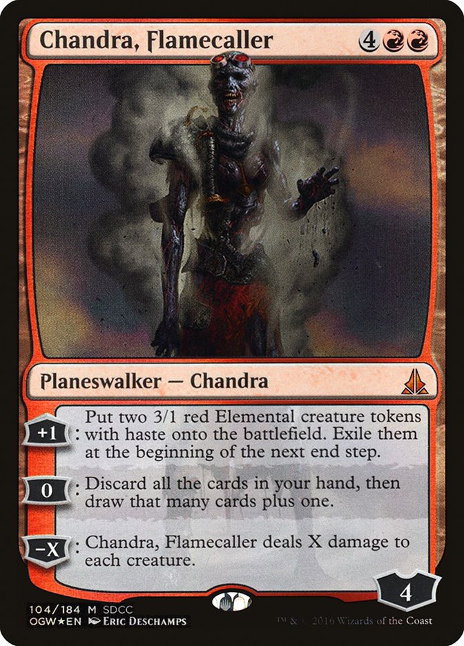 Chandra, Flamecaller - MTG Card versions