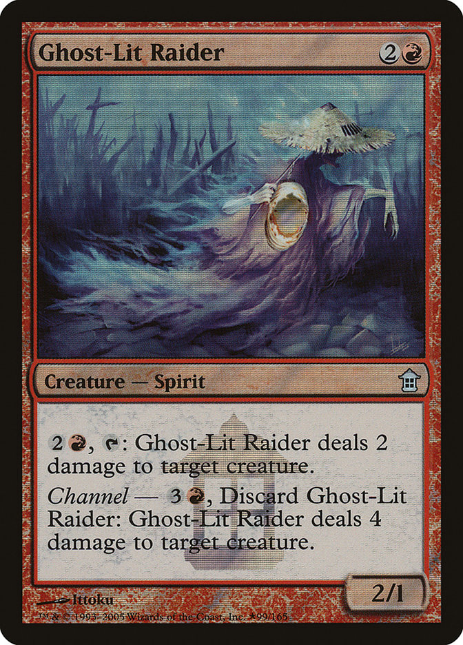 Ghost-Lit Raider - MTG Card versions