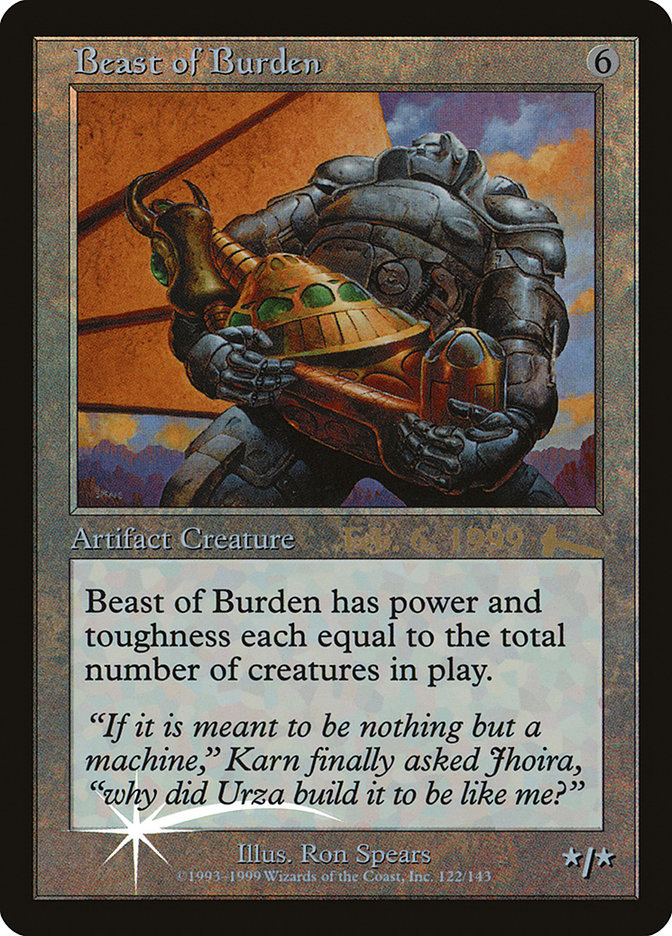Beast of Burden - MTG Card versions