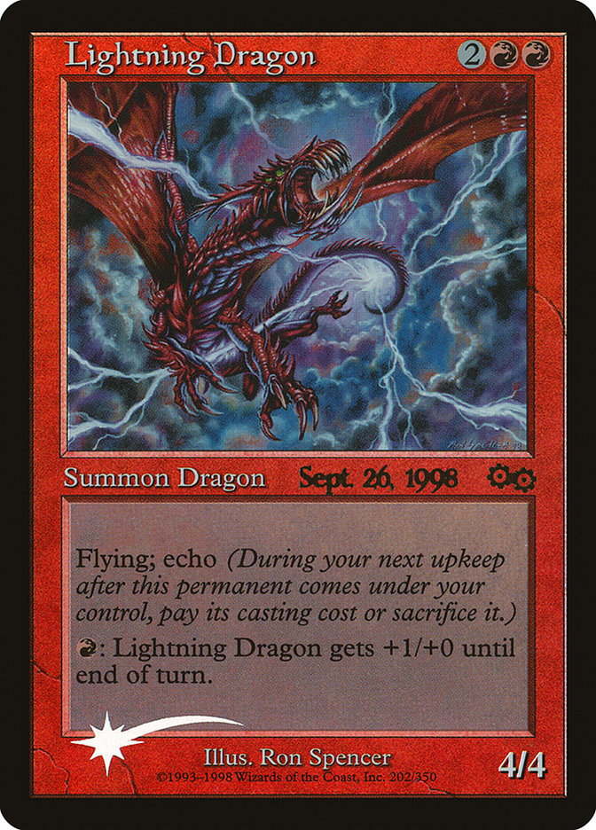 Lightning Dragon - MTG Card versions