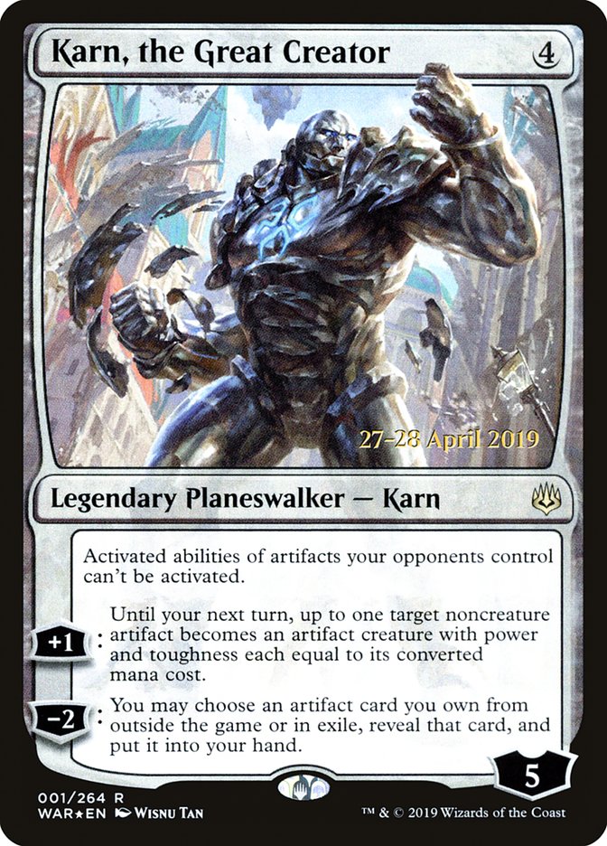 Karn, the Great Creator - MTG Card versions