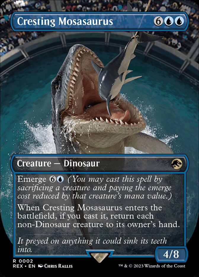 Cresting Mosasaurus - MTG Card versions