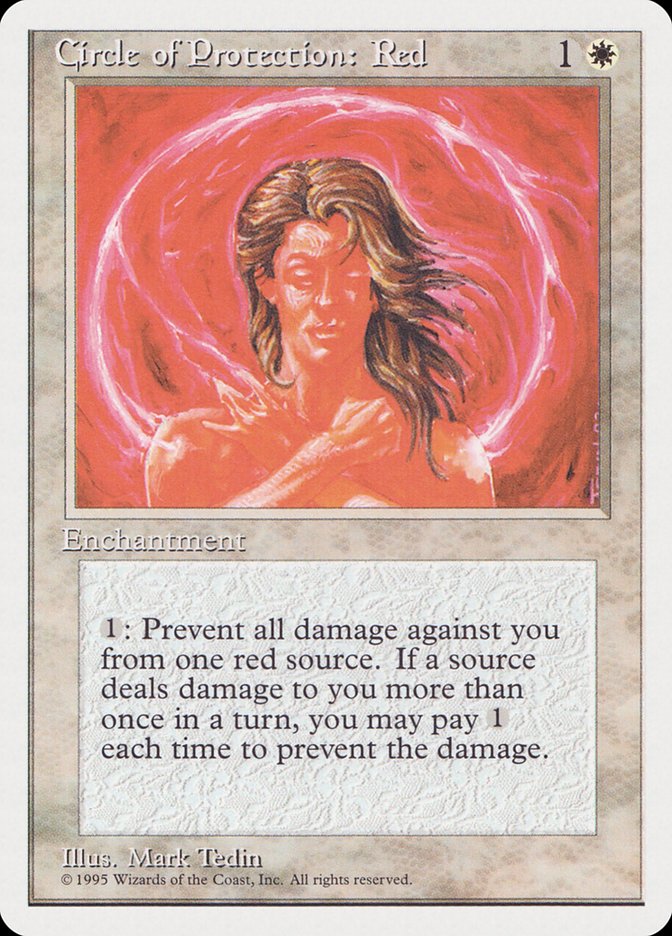 Circle of Protection: Red - MTG Card versions