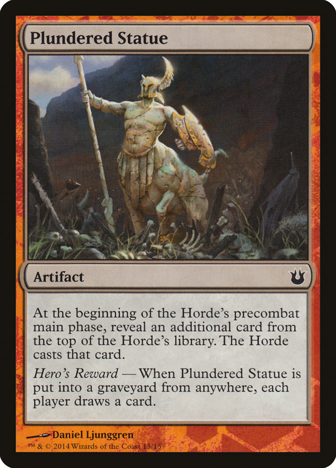 Plundered Statue - Battle the Horde