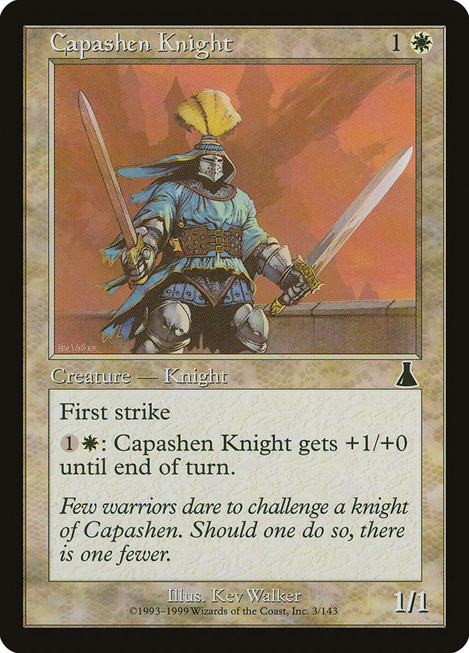 Capashen Knight - MTG Card versions