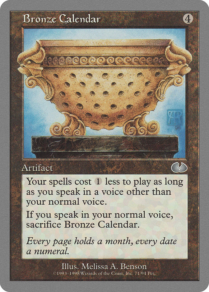 Bronze Calendar - Unglued (UGL)