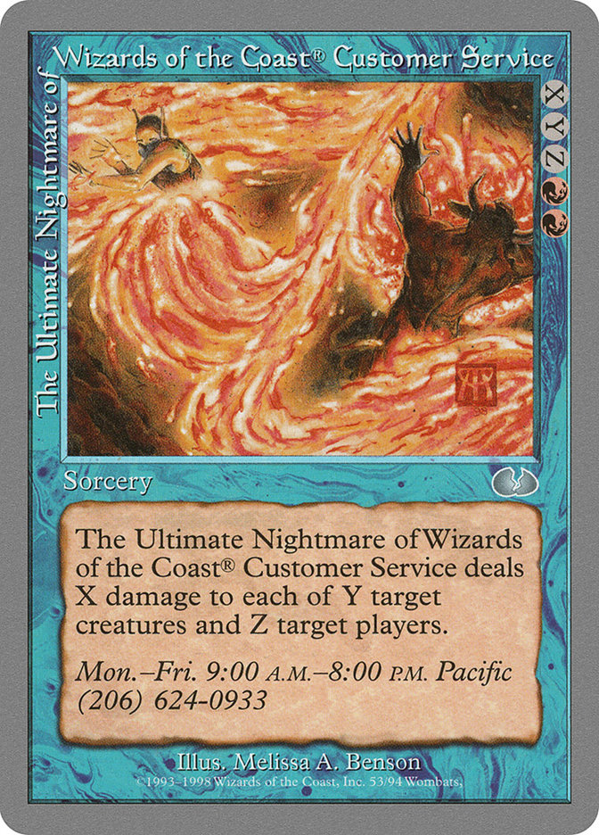The Ultimate Nightmare of Wizards of the Coast® Customer Service - Unglued