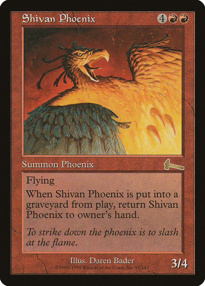 Shivan Phoenix - Urza's Legacy