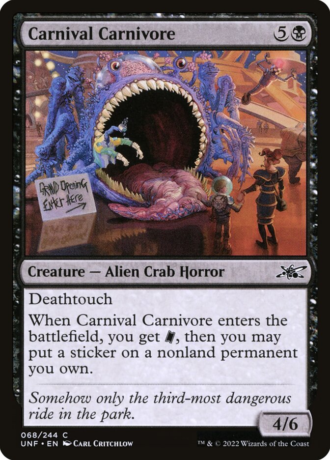 Carnival Carnivore - Unfinity (UNF)