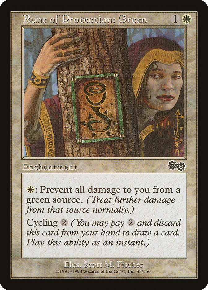 Rune of Protection: Green - Urza's Saga