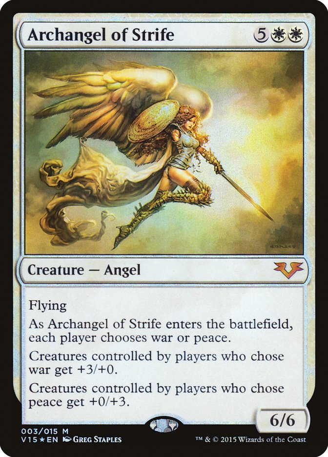 Archangel of Strife - MTG Card versions