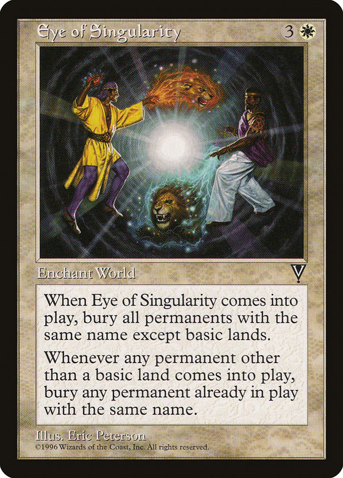 Eye of Singularity - MTG Card versions