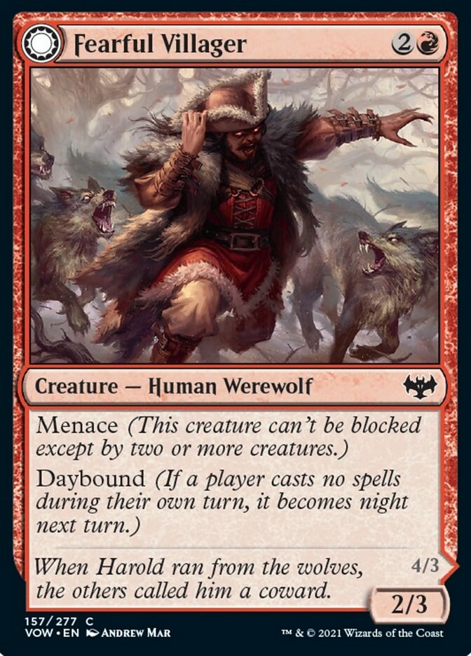 Fearful Villager // Fearsome Werewolf - Innistrad: Crimson Vow (VOW)