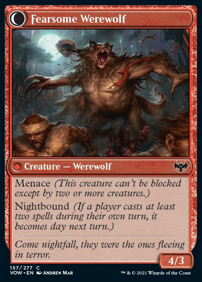Fearful Villager // Fearsome Werewolf - Innistrad: Crimson Vow (VOW)