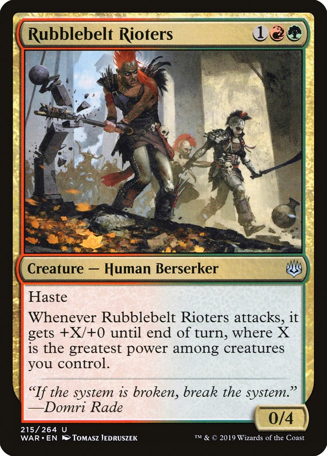 Rubblebelt Rioters - War of the Spark