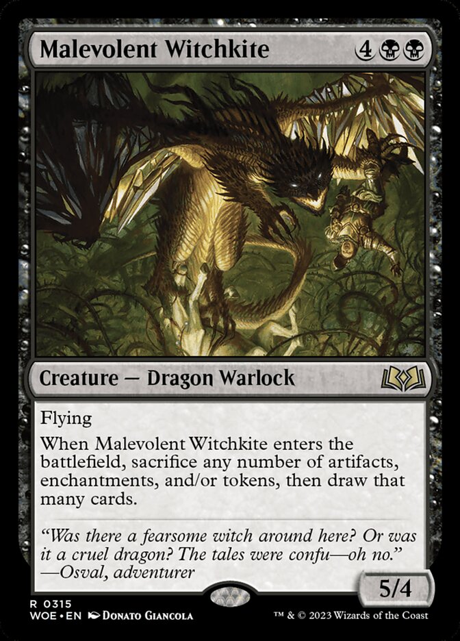 Malevolent Witchkite - Wilds of Eldraine (WOE)