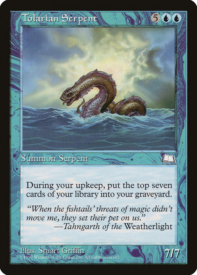 Tolarian Serpent - Weatherlight