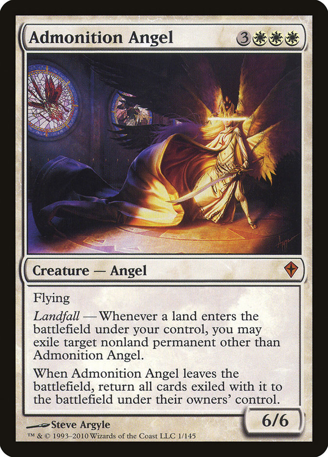 Admonition Angel - MTG Card versions
