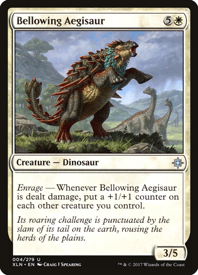 Bellowing Aegisaur - MTG Card versions